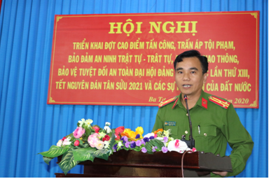 Công an huyện Ba Tơ tổ chức Hội nghị ra quân đợt cao điểm tấn công, trấn áp tội phạm, đảm bảo an ninh trật tự Đại hội lần thứ XIII của Đảng và Tết Nguyên đán Tân Sửu năm 2021