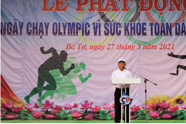 Huyện Ba Tơ tổ chức Lễ phát động Ngày chạy Olympic toàn dân năm 2021