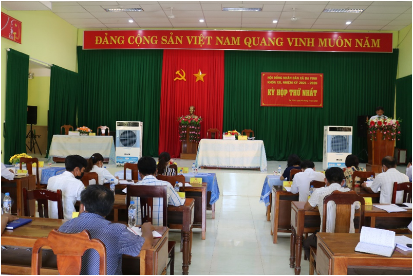 Kỳ họp thứ nhất HĐND xã Ba Vinh nhiệm kỳ 2021-2026