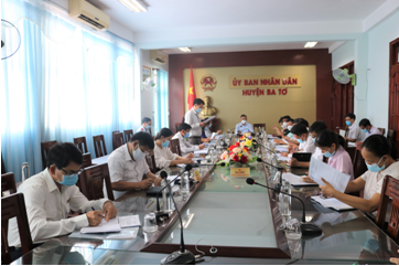 UBND huyện Ba Tơ tổ chức phiên họp thường kỳ tháng 7/2021