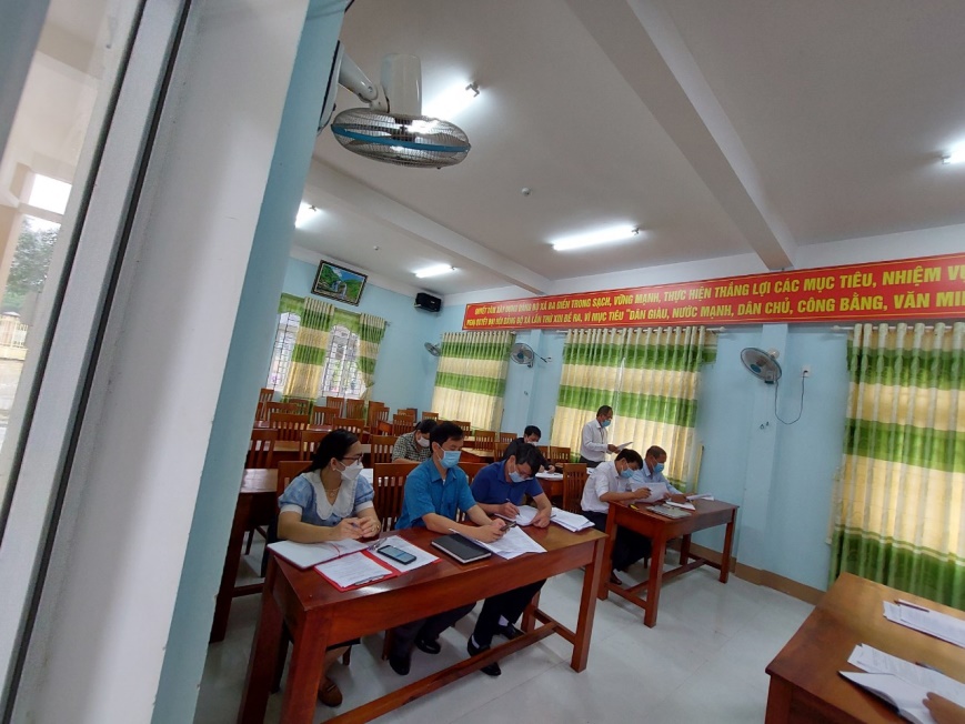 UBND huyện làm việc với các ngành, địa phương và các trường trên địa bàn xã Ba Điền về công tác xây dựng trường chuẩn quốc gia năm 2022