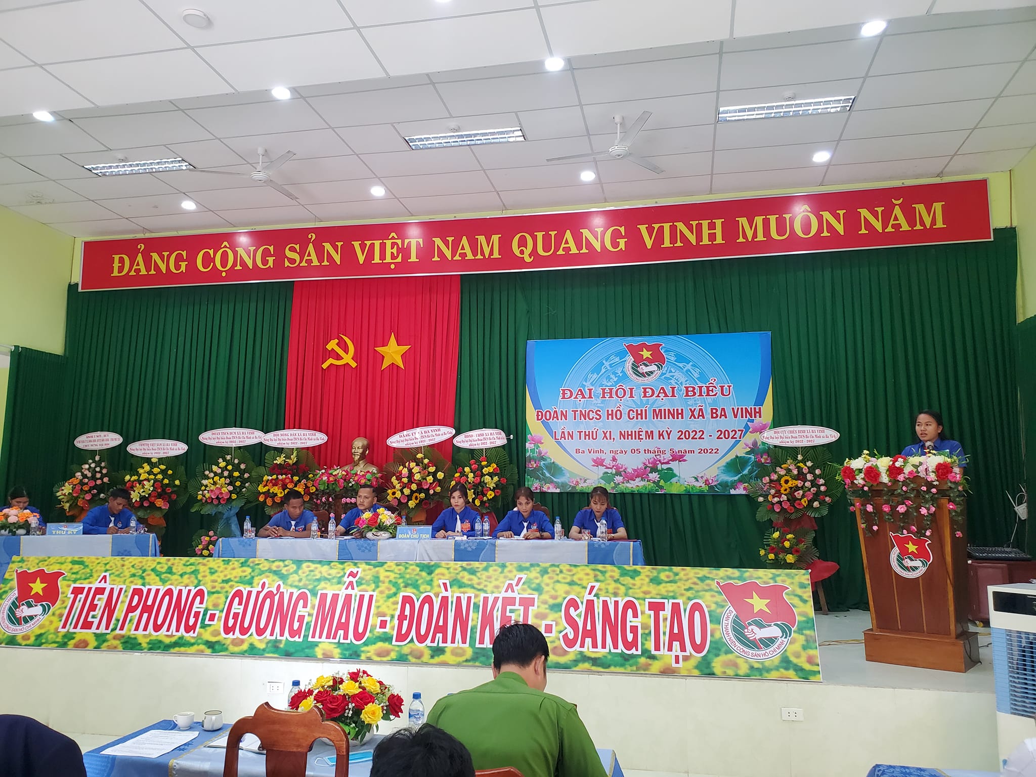 Đoàn xã Ba Vinh tổ chức Đại hội nhiệm kỳ 2022 - 2027.