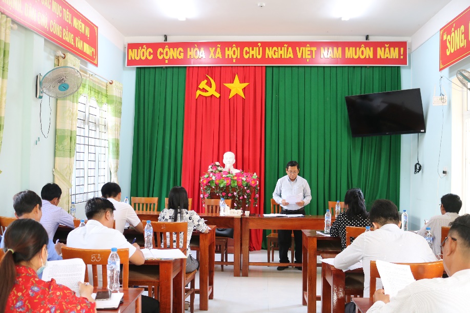 Đoàn kiểm tra số 2 kiểm tra việc thực hiện Quy chế dân chủ tại Đảng ủy xã Ba Điền