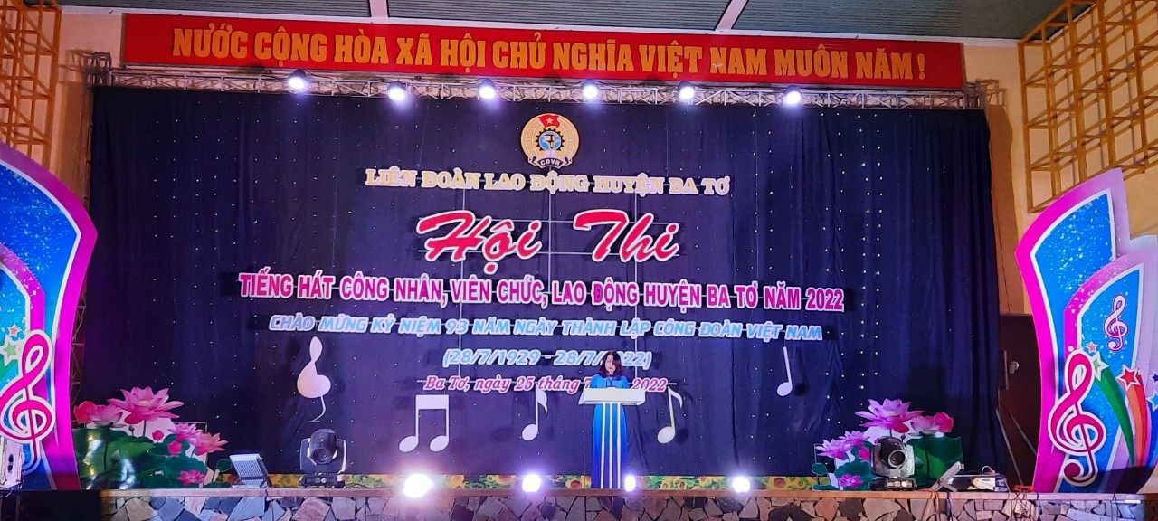 Chung kết và trao giải Hội thi Tiếng hát công nhân, viên chức, lao động huyện Ba Tơ năm 2022