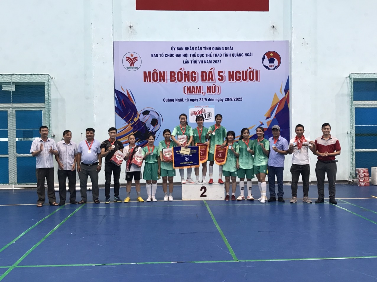 Đội bóng đá nữ của huyện Ba Tơ giành Huy chương Bạc tại Đại hội TDTT tỉnh Quảng Ngãi lần thứ VII, năm 2022