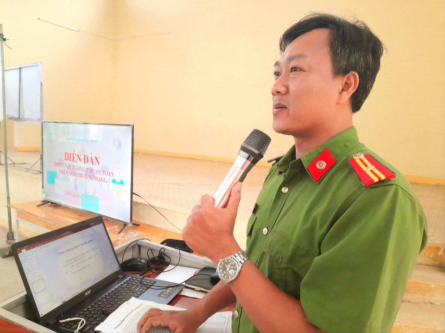Hội đồng đội huyện Ba Tơ tổ chức Diễn đàn “Thiếu nhi tương tác an toàn trên môi trường mạng” năm 2022