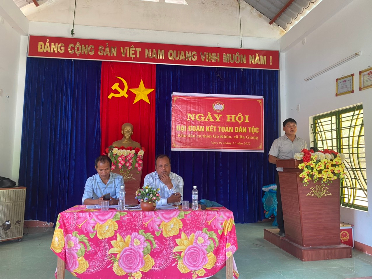 Ba Giang tổ chức thành công Ngày hội đại đoàn kết toàn dân tộc tại điểm thôn Gò Khôn