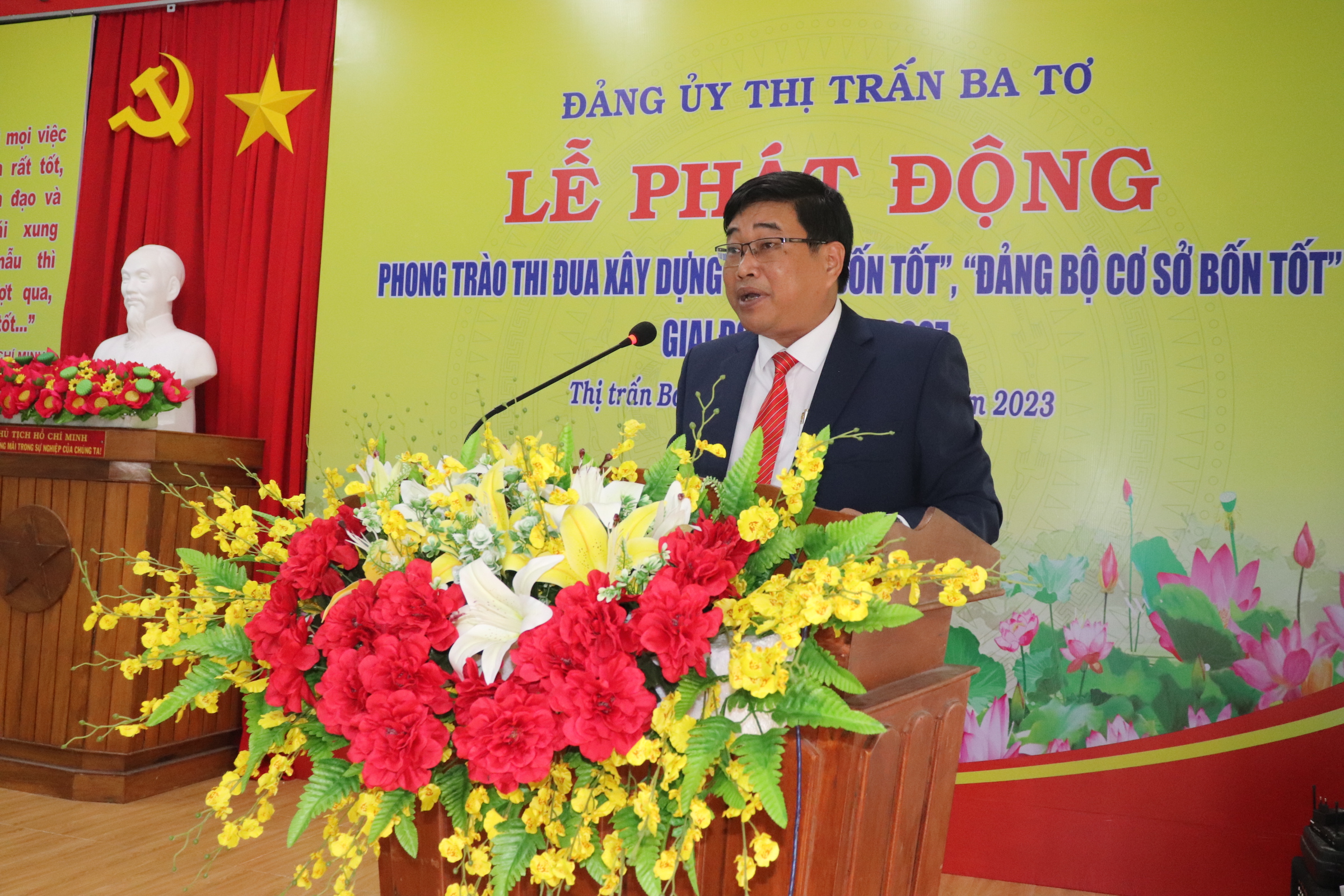 Đảng ủy thị trấn Ba Tơ phát động thi đua xây dựng “Chi bộ bốn tốt”, “Đảng bộ cơ sở bốn tốt” giai đoạn 2022 – 2027