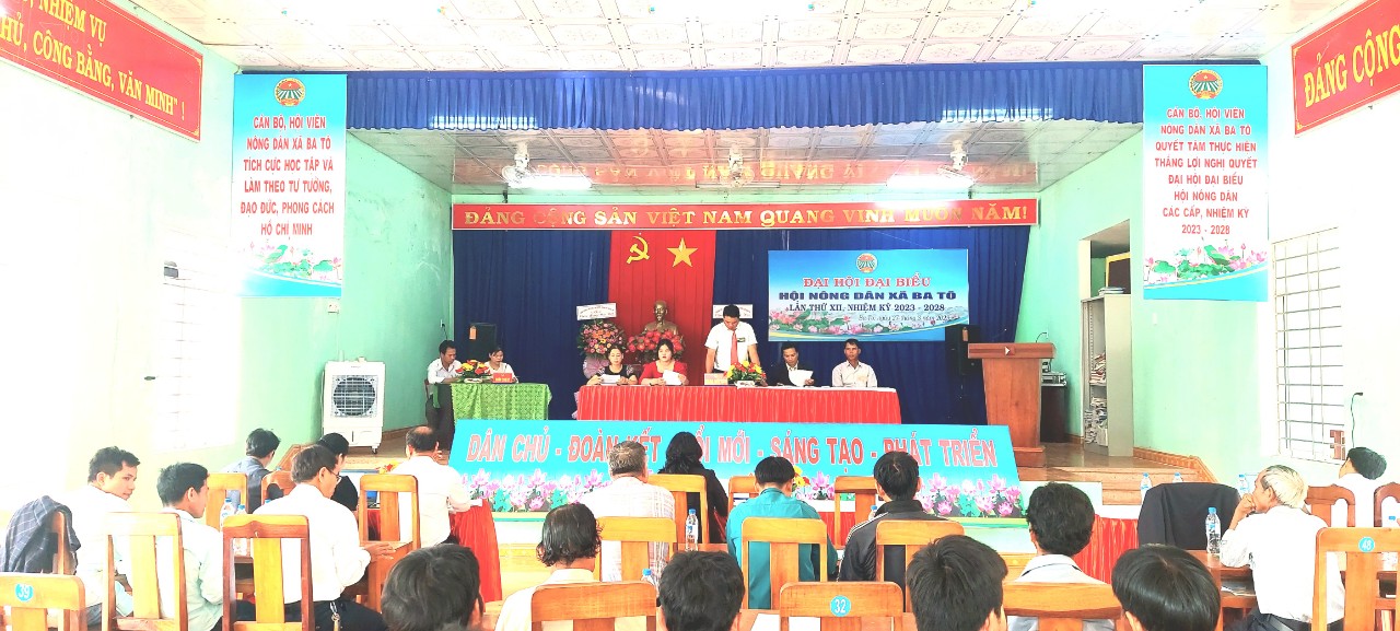 Đại hội đại biểu Hội Nông dân xã Ba Tô lần thứ XII, nhiệm kỳ 2023-2028