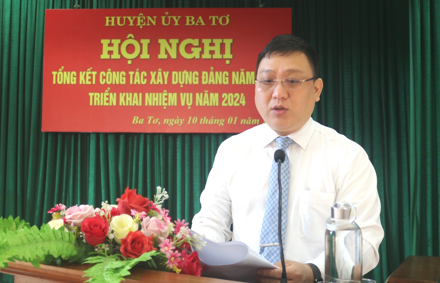 Huyện ủy Ba Tơ tổ chức hội nghị tổng kết công tác xây dựng Đảng năm 2023, triển khai nhiệm vụ năm 2024