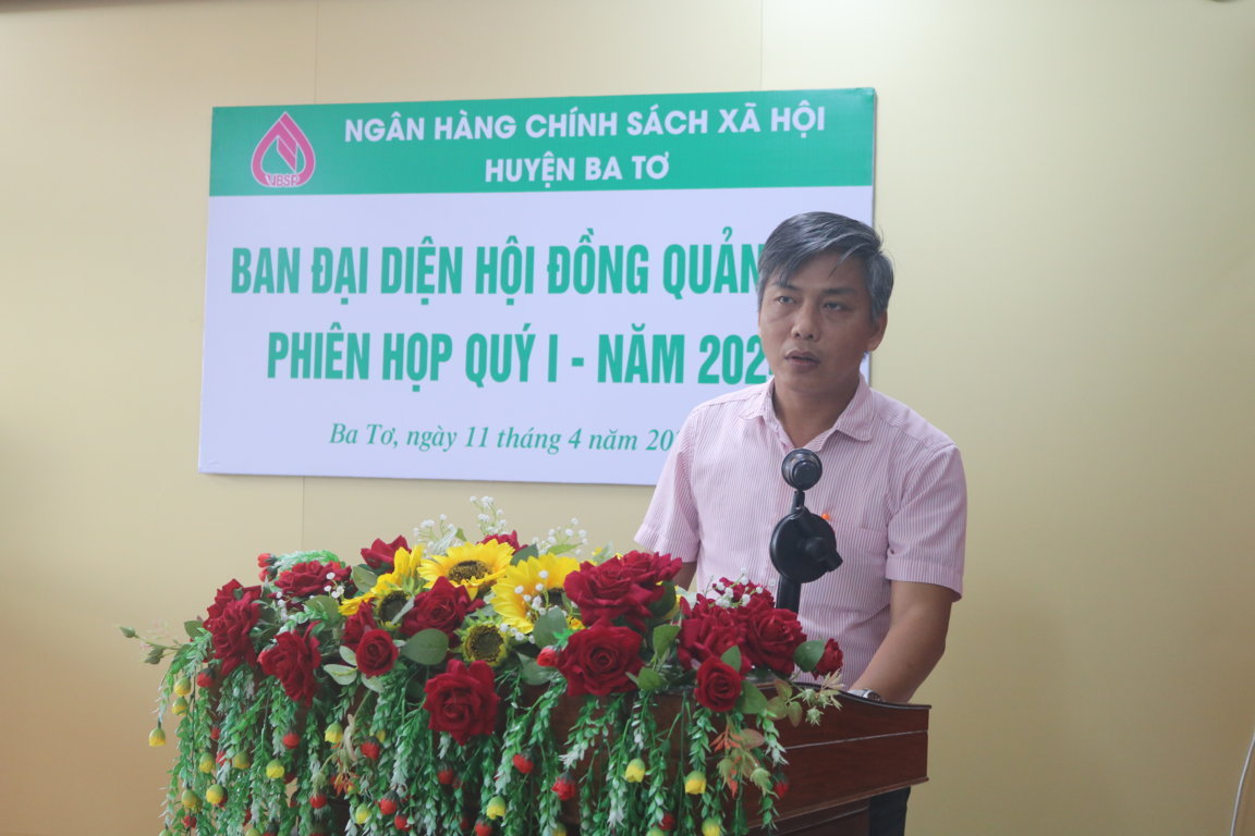 Họp Ban đại diện HĐQT Ngân hành chính sách xã hội huyện Quý I/2024