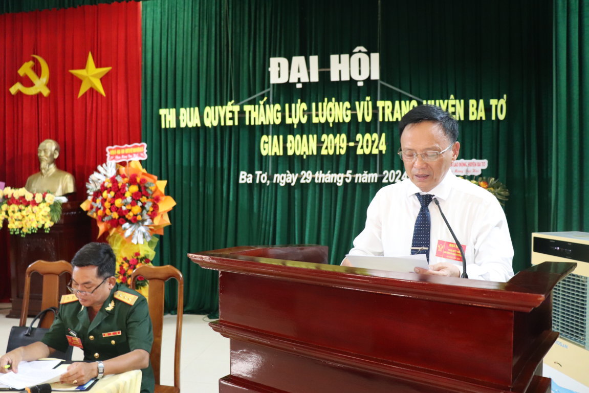 Đại hội Thi đua Quyết thắng lực lượng vũ trang huyện Ba Tơ, giai đoạn 2019-2024