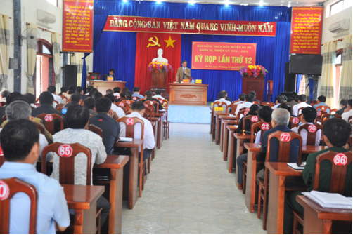 Kết quả kỳ họp HĐND huyện Ba Tơ lần thứ 12, Khoá XI, nhiệm kỳ 2016-2021