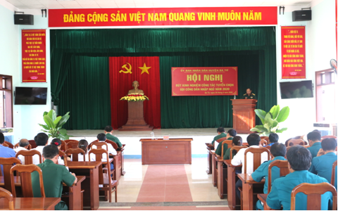 Huyện Ba Tơ tổ chức Hội nghị rút kinh nghiệm công tác tuyển quân năm 2020