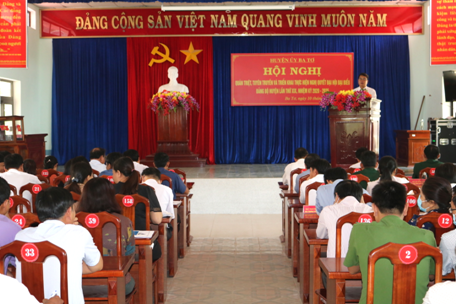 Huyện ủy Ba Tơ tổ chức Hội nghị triển khai học tập, quán triệt Nghị quyết Đại hội đại biểu Đảng bộ huyện Ba Tơ lần thứ XIX, nhiệm kỳ 2020-2025