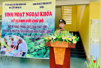 SINH HOẠT NGOẠI KHÓA VÀ THI VẼ TRANH TUYÊN TRUYỀN GIÁO DỤC HỌC SINH Ý THỨC BẢO VỆ RỪNG VÀ BẢO VỆ MÔI TRƯỜNG SỐNG